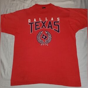 Vintage 1991 Single Stitch Dallas Texas Shirt Size XL Screen Stars Tag